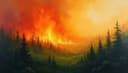 el incendio forestal — wildfire