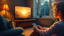 on TV — по телевизору