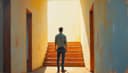 Where are the stairs? — Wo ist die Treppe?