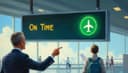 Is the flight on time? — Рейс по расписанию?