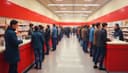 cola — queue / line