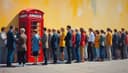 queue - line — Schlange [UK - US]