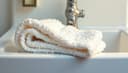 débarbouillette [QC] / gant de toilette [FR] — washcloth