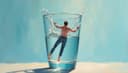 se noyer dans un verre d'eau — to make a mountain of a molehill