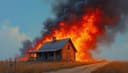There is a fire — Es brennt