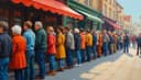 queue [UK] — очередь [брит.]