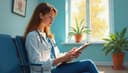 I'm here for my check-up — Ich bin zur Vorsorgeuntersuchung hier