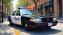 la voiture de patrouille — squad car; patrol car