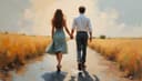 pasear juntos — to walk together