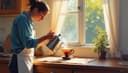I'm making coffee — Ich mache Kaffee