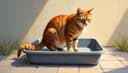 litter box — Katzenklo; Katzentoilette