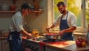 Estoy cocinando la cena — I'm cooking dinner
