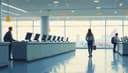 mostrador de facturación — check-in counter