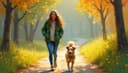 I'm going for a walk — Ich gehe spazieren