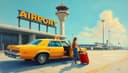 at the airport — в аэропорту