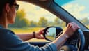 rearview mirror — зеркало заднего вида