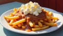 la poutine [QC] / — [FR] — poutine [fries with gravy and cheese]