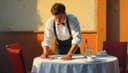 le service du soir — dinner service
