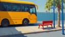 l'arrêt de bus — bus stop