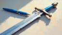 The pen is mightier than the sword — Die Feder ist mächtiger als das Schwert