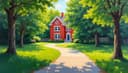 a pie — walkable; on foot
