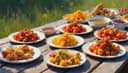 la comida compartida — potluck